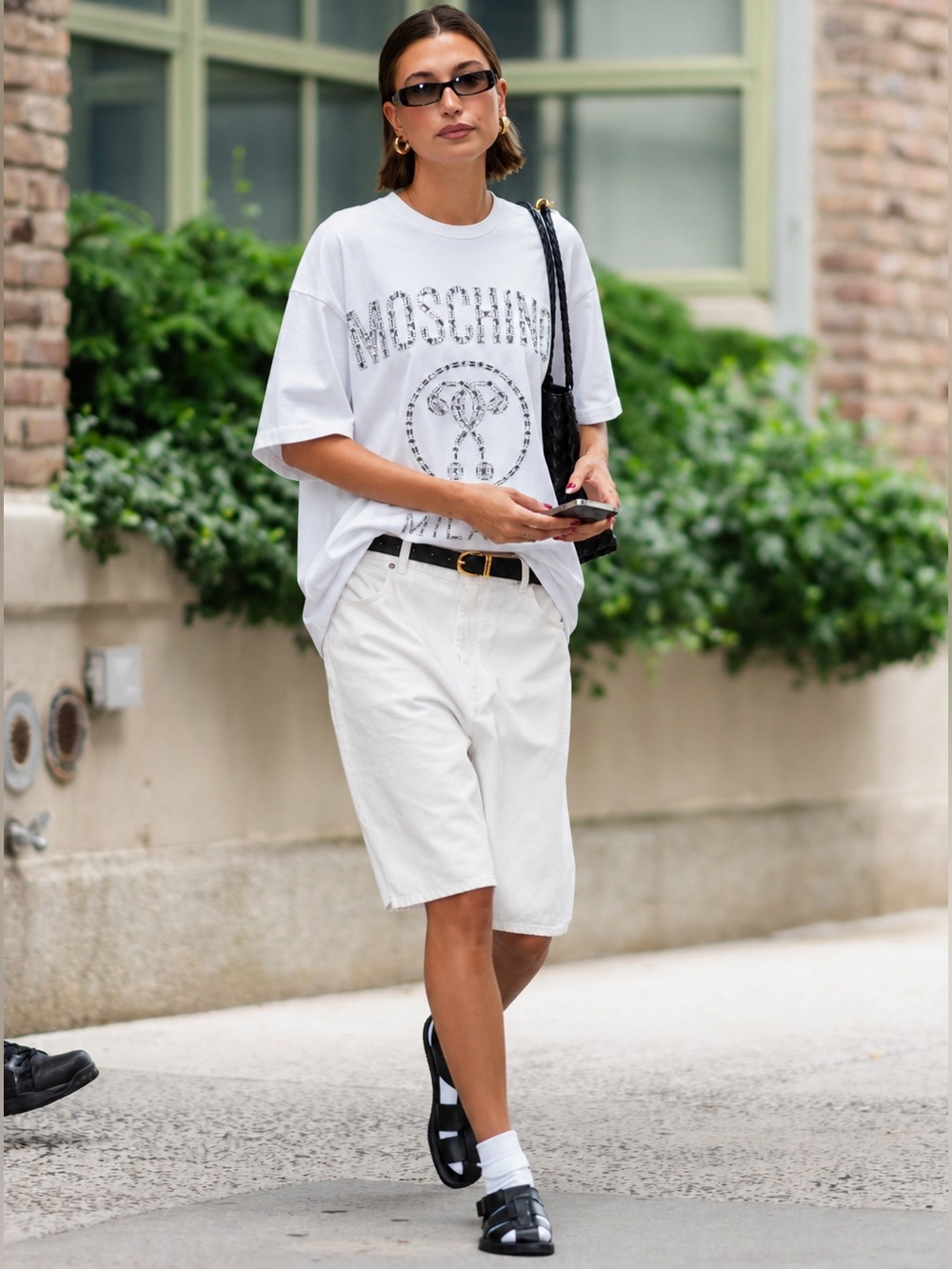 MOSCHINO - Designer, oversized shirt with gem stones - size XS ✨NWT✨